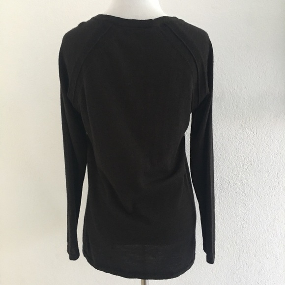 Eileen Fisher Brown Merino Wool Blouse size S - Picture 4 of 6